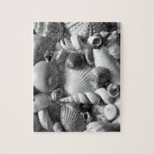 Black and White Seashells Jigsaw Puzzle