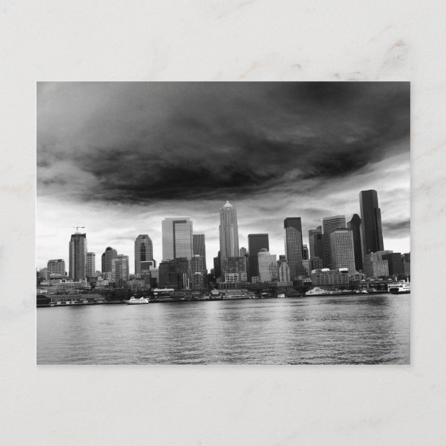 Black and white seattle postcard (Front)