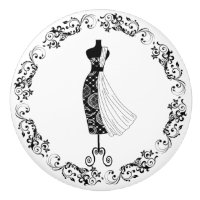 Black and White Sewing Room Bodice Dress Form Cera