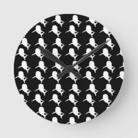 Black and white Shadow fish shark whale pattern