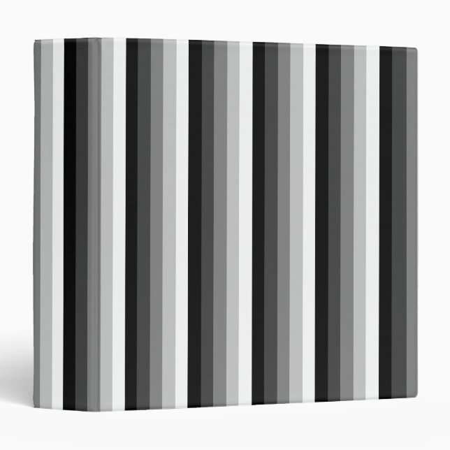 Black and white shadow stripes binder (Front/Spine)