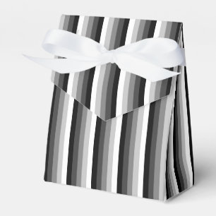 Black and white shadow stripes favor box
