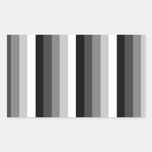 Black and white shadow stripes sticker