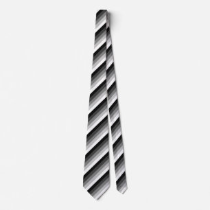 Black and white shadow stripes tie