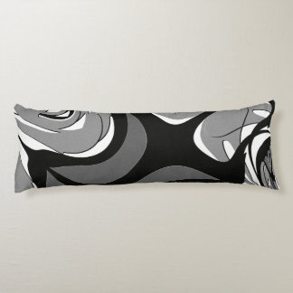 Black and White Shape Art Body Pillow