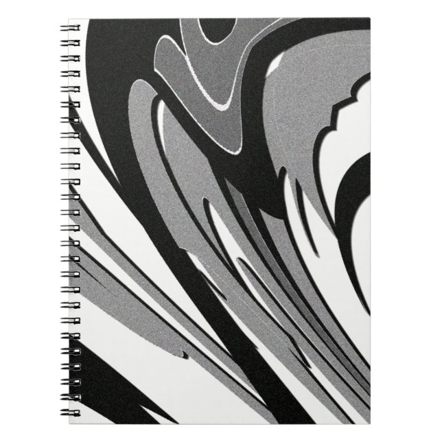 Black and White Shape Art Notebook (Front)