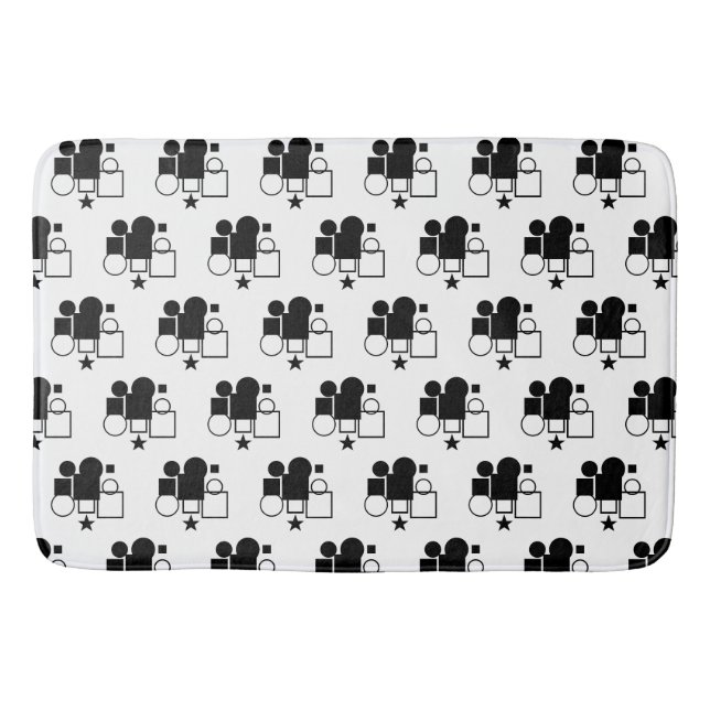 Black and White: Shapes Bath Mat (Front)