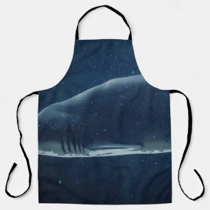 BLACK AND WHITE SHARK UNDERWATER APRON