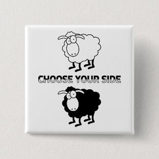 Black and white sheeps Motivational  Button
