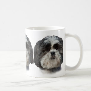 Black and White Shih Tzu Dog Coffee Mug