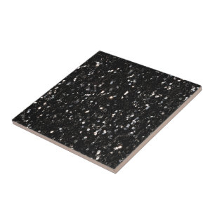 Black and white shiny glitter sparkles tile