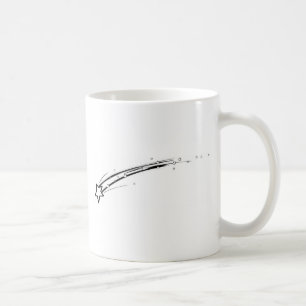 Black and White Shooting Star Coffee Mug