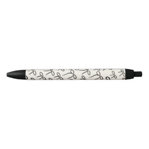 Black and White Simple Bows Pattern Ink Pen