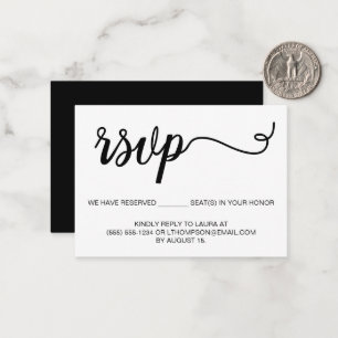 Black and white Simple budget Email Response  Card