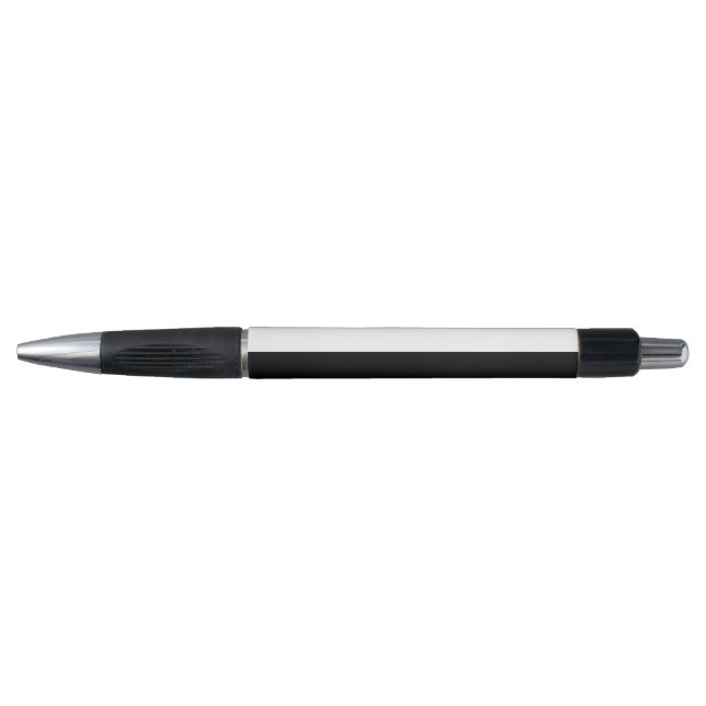 Black and White Simple Extra Wide Stripes Pen (Front)