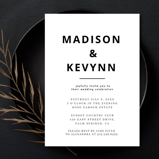 Black and White | Simple Wedding Invitation (Creator Uploaded)