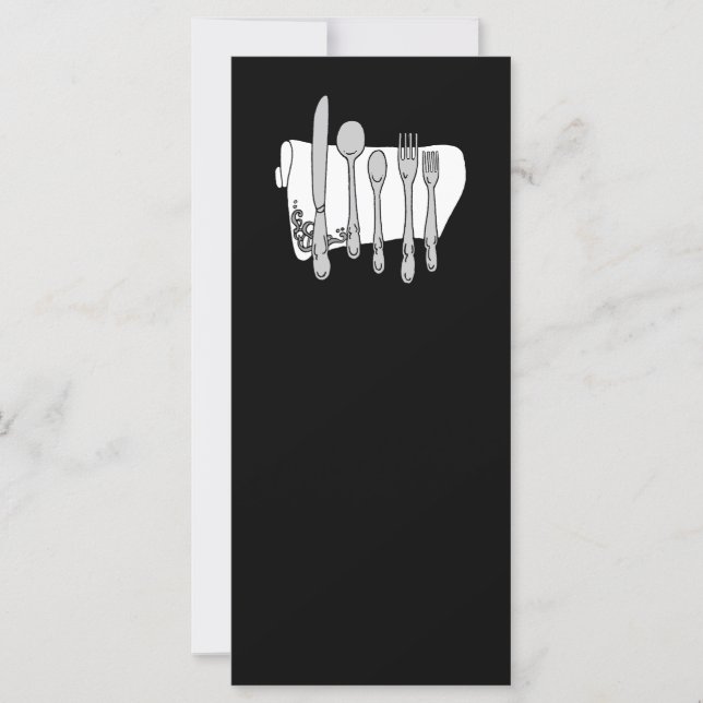 Black and White Siverware Design (Front)