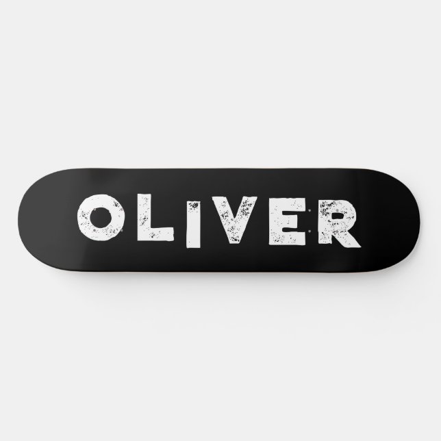 black and white skateboard solid color (Horz)