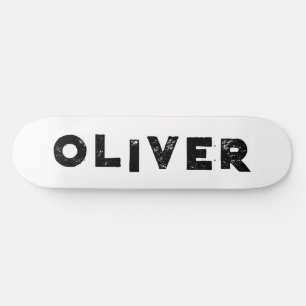 black and white skateboard solid color