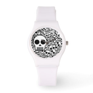 Black and White Skull Watch