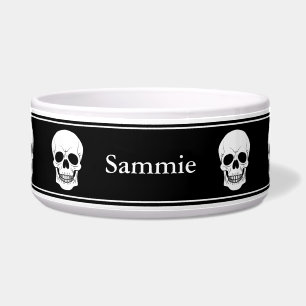 Black And White Skulls With Name Halloween