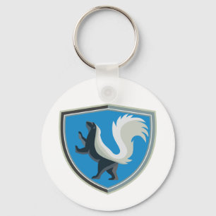 Black And White Skunk Keychain