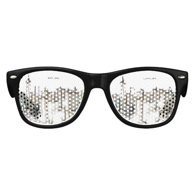 Black And White Skyline New york City Drawing Kids Sunglasses (Front)