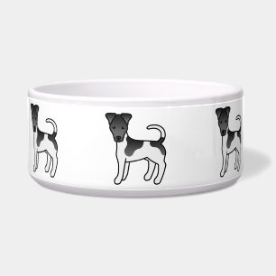 Black And White Smooth Fox Terrier Cartoon Dog