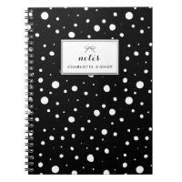 Black and White Snow Drops Pattern Personalized