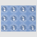 Black And White Snowman Hanukkah Festive Tissue Paper<br><div class="desc">Black And White Cartoon Snowman Winter Holiday Custom Personalized Happy Hanukkah Festive Tissue Paper. Can be customized to change the background colour. Is the wind blowing Mister Snowman over or did he just lose his balance? The "oh dear" expression on his snowy little face makes me smile. Add a whimsical...</div>
