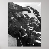 Black And White Snowy Mountain