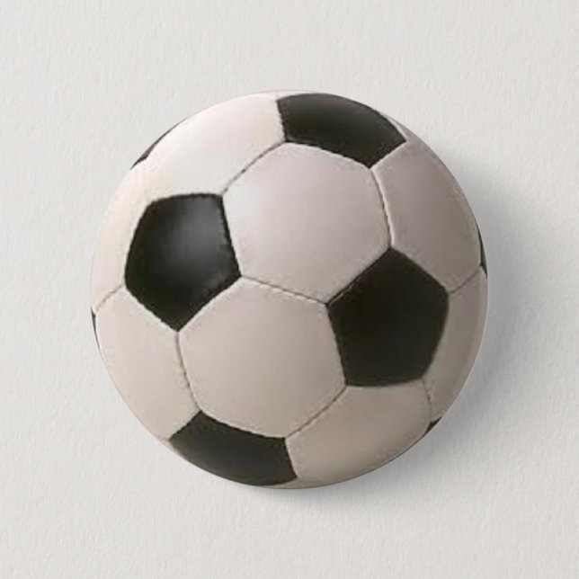 Black and White Soccer Ball 2 Inch Round Button (Front)