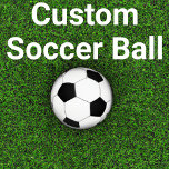 Black and white soccer ball/ custom soccer ball<br><div class="desc">Wow, a custom soccer ball/futbol!/ Personalized soccer ball, Yes! Stryke, score a goal (goooooooal) with this personalized soccer ball. This is the best gift idea for your sports enthusiast, the soccer player, the superfan of the World Cup/Fifa, Premier League or any of the F. C. Leagues! Add a name or...</div>