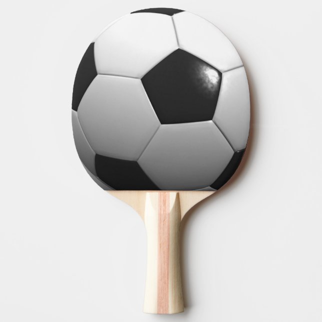 Black And White Soccer Ball, Ping Pong Paddle (Front)