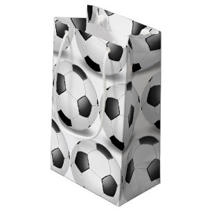 black and white soccer ball small gift bag