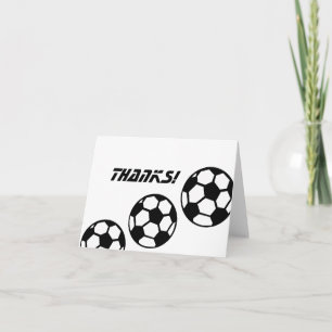 Black and White Soccer Balls Thank You