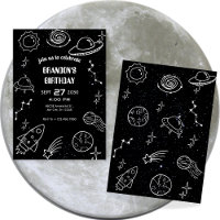 Black and white space planet