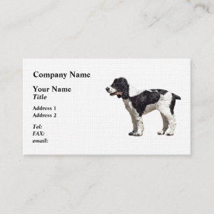 Black and White Spaniel Business Card