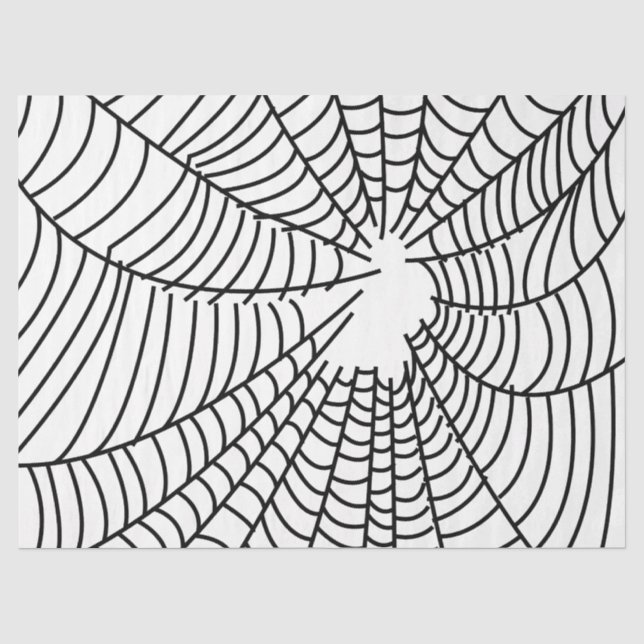Black and White Spider Web Tissue Paper (Front)