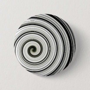 Black and white spiral 2 inch round button