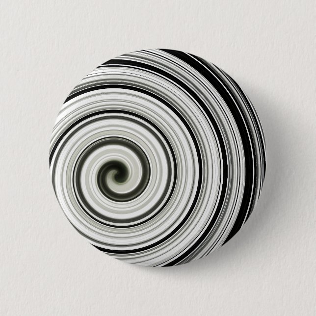 Black and white spiral 2 inch round button (Front)