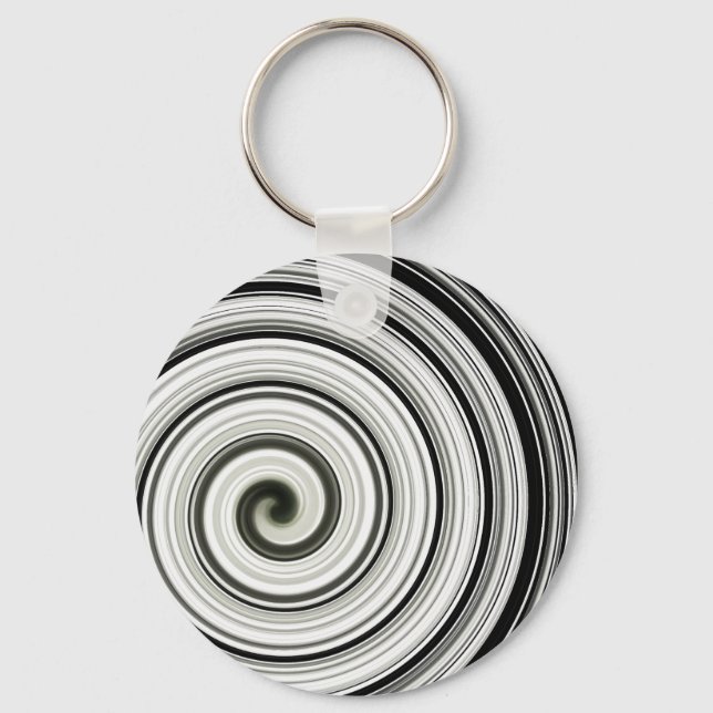 Black and white spiral keychain (Front)