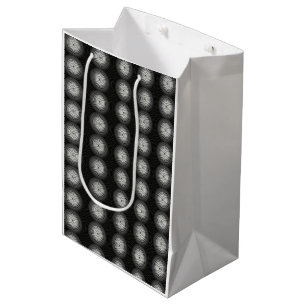 Black And White Spiral Medium Gift Bag