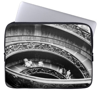Black and White Spiral Staircase Laptop Sleeve