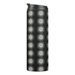 Black And White Spiral Thermal Tumbler