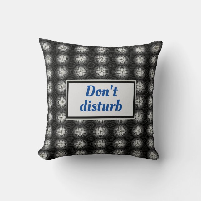 Black And White Spiral Throw Pillow (Front)