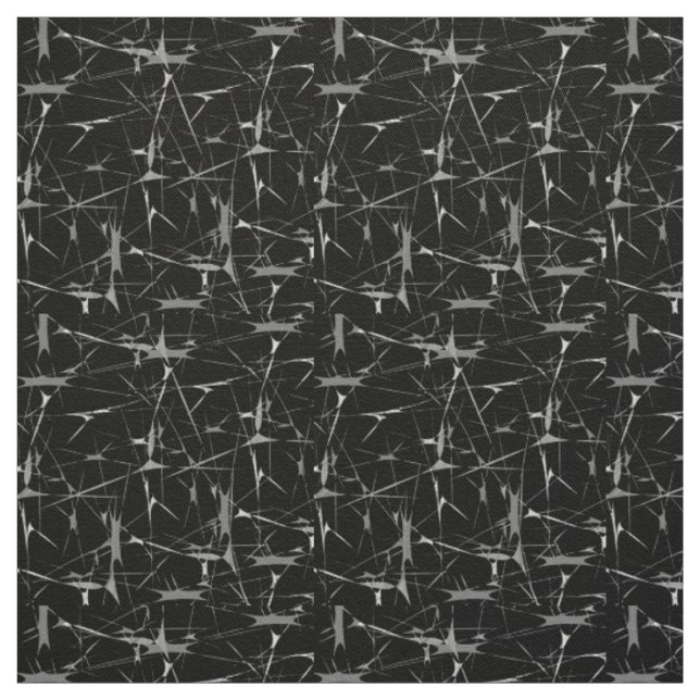 Black and White Splatter Abstract Print Fabric (Swatch)