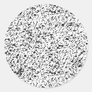 Black and White Splatter Paint Classic Round Sticker