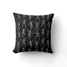 Black and White Spooky Dancing Skeletons