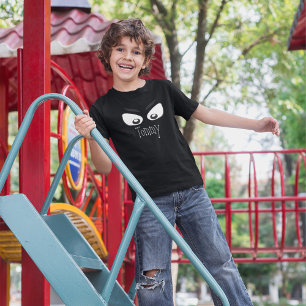 Black and White Spooky Halloween Custom T-Shirt